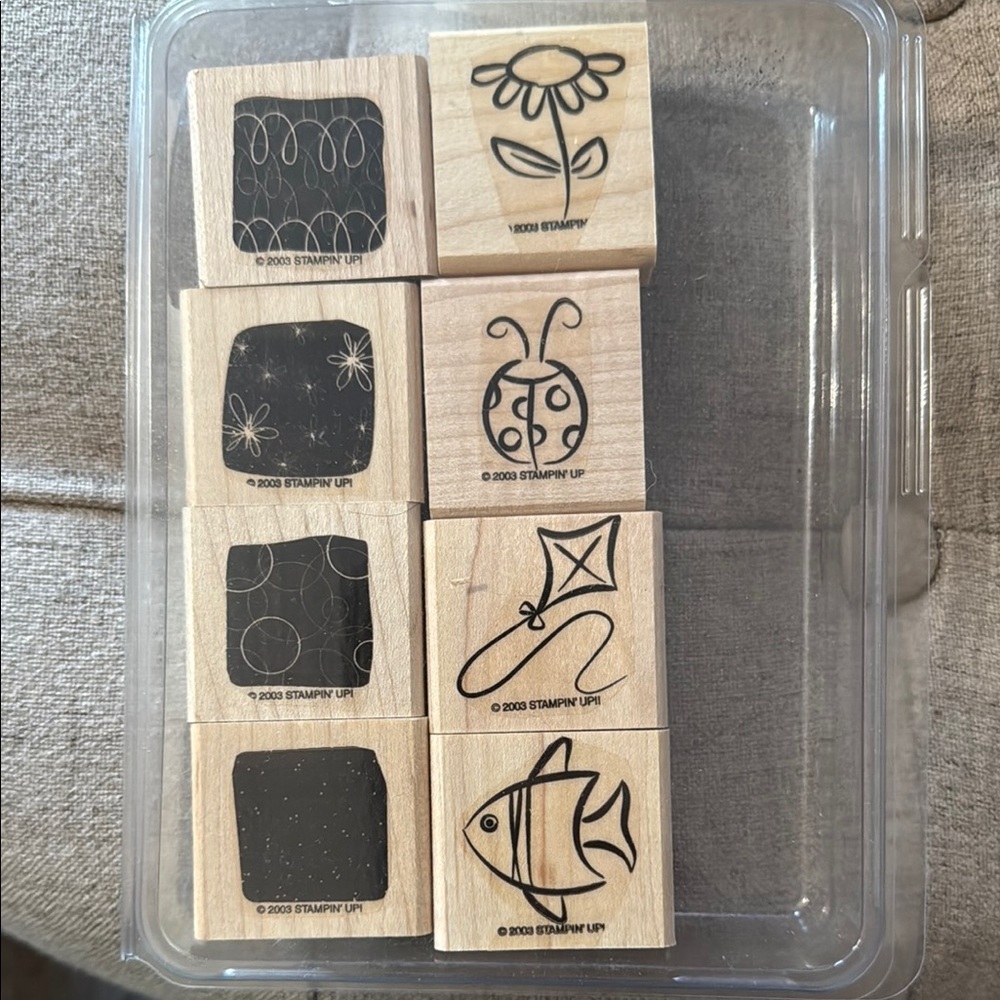 Stampin' Up! Nature and Fun Wooden Stamp Set (used)